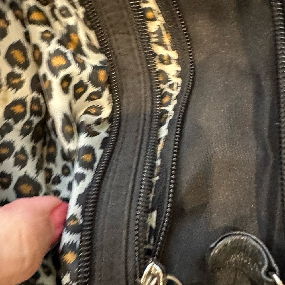 Wilson's Leather Foldover Black Purse Clutch Shoulder Bag - Picture 8 of 8
